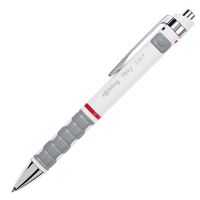 rOtring 1904451 Tikky 3-in-1 Mechanical Pencil/Ballpoint Pen/Highlighting Pen, 0.5 mm, White Barrel, Black & Red Ink