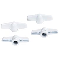 Ideal Security Inc. SK929T Butterly T Window Casement Handles for for 5/16" Splines, Fits Most Operators, 4-Pack, White