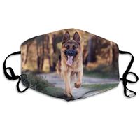 YUIOP Running Dog Printed Mask Neutral Mask for Men and Women Polyester Dust-Proof Breathable Mask