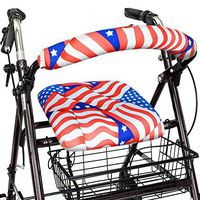 Top Glides"Stars & Stripes" Universal Rollator Walker Seat and Backrest Covers (Patriotic)