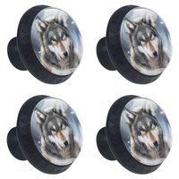 Idealiy Wolf Drawer Pulls Handles Cabinet Dressing Table Dresser Knob Pull Handle with Screws 4pcs