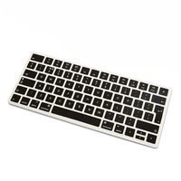GerTong 1PCS Ultra Thin Durable USA Keyboard Cover for MacBook Air 13 Inch Waterproof Solid Color Protective Keyboard Skin Cover (Black)