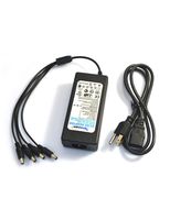 Xenocam 100V - 240V to DC 12V 5A Switching Power Supply Adapter 1 to 4 Power Splitter for Security Cameras and LED Strip Light