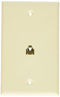 EATON Wiring 3532-4A Flush Mount Wallplate with Telephone Jack 4-Conductor, Almond