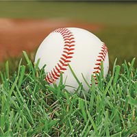 Club Pack of 216 Sports Fanatic - Baseball Premium 2-Ply Disposable Lunch Napkins 6.5"