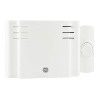 GE Wireless Doorbell Kit, Battery-Operated, 8 Melodies, 1 Receiver, 1 Push Button, 4 Volume Levels, 150 Ft. Range, Mountable, White, 19248