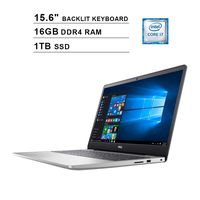 2020 Dell Inspiron 5000 15.6 Inch FHD 1080P Touchscreen Laptop, Intel Core i7-1065G7 up to 3.9GHz, Intel UHD Graphics, 16GB DDR4 RAM, 1TB SSD, Backlit KB, HDMI, WiFi, Windows 10