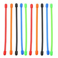 Voraca 1pcs/5pcs/10pcs 3'' 6'' Reusable Magic Rubber Twist Ties Cable Wire Gear Tie Organizer-6 inches 10pcs