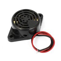 uxcell DC3-24V Industrial Continuous Sound Electronic Alarm Buzzer Black