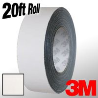 VViViD 3M 1080 White Matte Vinyl Detailing Wrap Pinstriping Tape 20ft Roll (2 Inch x 20ft)