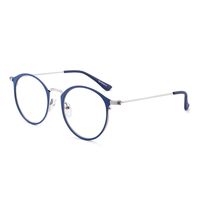 GLINDAR Retro Round Computer Glasses Metal Circle Frame Bule light Blocking Glasses for Women Reduce Eye Strain Blue