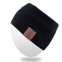 Qshell Bluetooth Headband with Wireless Headphone Headset Earphone Stereo Speakers Microphone Hands Free for Outdoor Sports Skiing Snowboard Fitness, Compatible with Iphone Android Cell Phones - Black