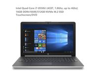 2019 Newest HP 15 15.6" Micro-Edge Touchscreen HD Business Laptop (Intel Quad-Core i7-8550U, 16GB DDR4 Memory, 512GB NVMe M.2 SSD) DVD, HDMI, Windows 10