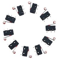 URBEST AC 250V 5A SPDT 1NO 1NC Momentary Hinge Roller Lever Micro Switches 3 Pins 10 Pcs