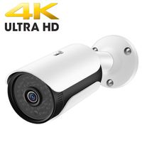 FULUVA UltraHD 4K (8MP) Outdoor Bullet POE IP Camera, 3840x2160, 130ft NightVision, IP67 Weatherproof, Heavy Duty Housing, 3.6mm Lens Wide Angle, Onvif (White)