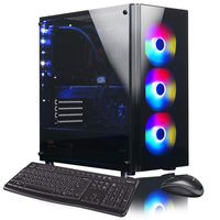 XOTIC V200 (Intel 9th Gen i9-9900K 8-core 5.0GHz Turbo, 32GB DDR4 RAM, 500GB NVMe SSD + 2TB HDD, NVIDIA GTX 1660 6GB, Windows 10) Liquid Cooled Gaming Desktop PC