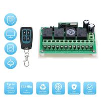 DC 12V 4CH Channel 433Mhz Wireless RF Switch Long Range Wireless Remote Control Switch DC12V RF Relay Receiver Module Transmitter Toggle Switch