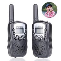 BYBOO Baofeng T3 Kids Walkie Talkies Mini Two Way Radios Toys for Boys Girls Children UHF 462-467MHz Frequency 22 Channels - 1 Pair Black
