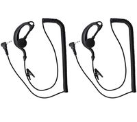 abcGoodefg G Shape 1 Pin 3.5mm Listen Only Earpiece Earhook for Two Way Radios Speaker Mics (2 Pack)