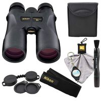 Nikon 16003 10x42 ProStaff 7S Binocular All-Terrain Waterproof and Fogproof (Black) Bundle with Nikon Cleaning Cloth, Lens Pen and Lumintrail Keychain Light