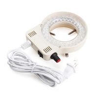 Micrl Microscope Ring Light Adjustable 56 LED Illuminator for Stereo Microscope (White)
