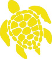 hBARSCI Sea Turtle Vinyl Decal - 5 Inches - for Cars, Trucks, Windows, Laptops, Tablets, Outdoor-Grade 2.5mil Thick Vinyl - Yellow