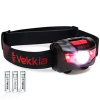 Ultra Bright CREE LED Headlamp - 160 Lumens, 5 Lighting Modes, White & Red LEDs, Adjustable Strap, IPX6 Water Resistant. Great For Running, Camping, Hiking & More. Batteries Included