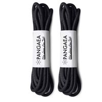 [2Pair Pack] Waxed Round Oxford Shoe Laces for Dress Shoes Chukka 3/32Inch Thin(#01 Black,30in (76cm))