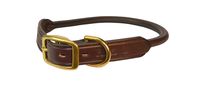 Perri's Lg Havana Rolled Leather Dog Collar