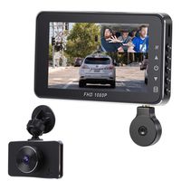 Car Dashcam,Dash Cam Recorder Front and Rear Facing Cameras 3' Display for Cars and Trucks with Night Vision Support 128GB Memory Card