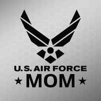 Air Force Mom Emblem Vinyl Decal Sticker | Cars Trucks Vans Walls Laptops Cups | Black | 5.5 X 5 Inch | KCD1723B