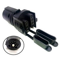 Super repairman 7 Pin Round to 4 Pin 5 Pin Flat Blade Trailer RV Boat Adapter Plug