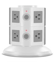 Aduro 8 Outlet Surge Protector Power Tower Family Multi Charging Station - 8 Outlets Smart Charge Technology for iPhone, iPad, Galaxy Nexus (White)