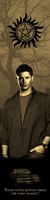 Dean Winchester Supernatural Bookograph Metal Bookmark