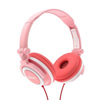 Puersit Kids Headphones Children Stereo Foldable Adjustable On Ear Headsets 3.5mm Jack iPad Cellphones Computer MP3/4 Tablet Kindle (Pink)