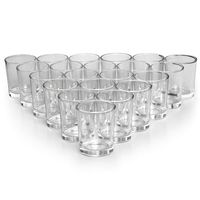 LETINE Glass Votive Candle Holders Set of 72, Clear Tealight Candle Holder Bulk, Ideal for Wedding Centerpieces and Home Decor