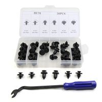 uxcell 50pcs Trim Panel Retainer Clips 3 Sizes 7mm 8mm 10mm 90914-0007 90913-0067 90914-0051 with Fastener Remover for Subaru