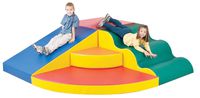 Children's Factory School Age Corner Colossus Foam Playset, 90" by 90" by 26" - Giant Indoor Set Includes Tiers, Ramps, Bumpy Rides - Corner Climber Encourages Safe, Fun, Active Play - Easy Assembly