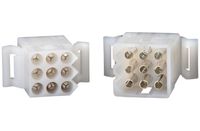 Molex (9-Circuits) Male & Female Receptacle Plug, w/Terminal sockets w/14-20 AWG Standard .093" Pins, Pitch 5.06mm