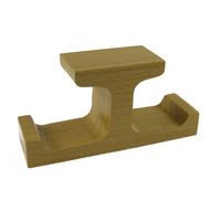 LEMO Wooden Dual Mount Headphone Stand Adhesive Hooks Under Desk Hanger Home Office HD20 (Two hooksB)