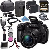 Panasonic Lumix DMC-G85 DMC-G85KBODY DMC-G85MK Mirrorless Micro Four Thirds Digital Camera Bundle (128GB, w/12-60 Lens)
