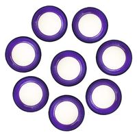 Yohii 8 Pcs Purple Plastic Round Case Sponge Finger Wet for Counting Cash Money