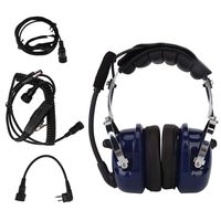 Sanpyl Aviation Headset, General Pilots Airplane Over Ear Headset with 3 Push-to-Talk Buttons VOX Mic, Noise Cancelling Headphone for Walkie Talkie