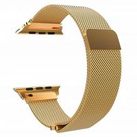 Compatible Band Replacement for Apple Watch 38mm 40mm Series 4/3/2/1, Stainless Steel Bracelet Strap with Unique Magnet Lock for Apple Watch Bands Women Men - Gold