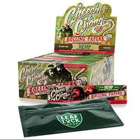 Cheech and Chong King Size Hemp Rolling Papers (50 Packs/Full Box) with Leaf Lock Gear Smell Proof Pouch