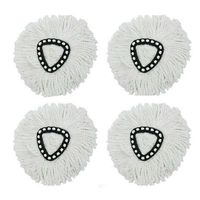 PWireless Mop Head Mop Replacement Head Rotation Mop Refill (4 Pieces)