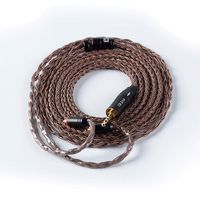 KBEAR 16 Core Balanced Oxygen Free Copper Replacement Cable, Brown MMCX Detachable Earphone Cable Replacement Earphone Wire for Shure 846 535 215 315 425 MAGAOSI K5 LZA4 A5 (2.5mm, MMCX)