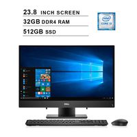 2019 Dell Inspiron 3000 23.8 Inch Full HD Touchscreen All-in-One Desktop (Intel Core i3-7130U 2.7GHz, Dual Cores, 32GB DDR4 RAM, 512GB SSD, WiFi, Bluetooth, HDMI, Windows 10) (Black)