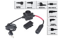 ZTAC Waterproof Tactical Series PTT Compatible with Comtac Headset,PTT fit with Tactical Headphones,Headset Adapter Wargame Outdoor Gear Fit for Kenwood Version Z134-PH