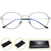 Blue Light Filter Glasses Men/Women - Blocking UV Headache Fashion Metal Frame Eyeglasses Transparent Lens Anti Blue Ray Computer Game Silver Glasses